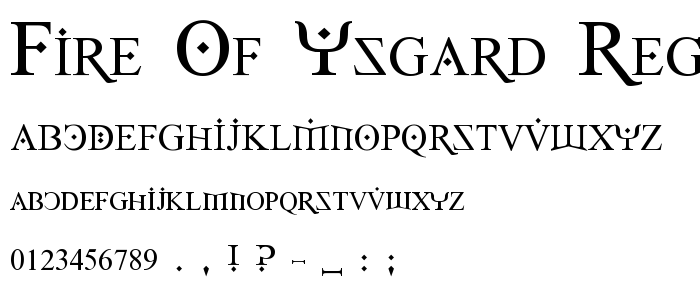Fire Of Ysgard Regular font